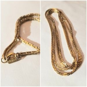 Monet Vintage Gold Necklace 28"